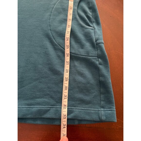 Horny Toad Fleece Lined Hoodie Sweater Dress Turquoise XS Cozy Warm Pullover - Picture 9 of 11